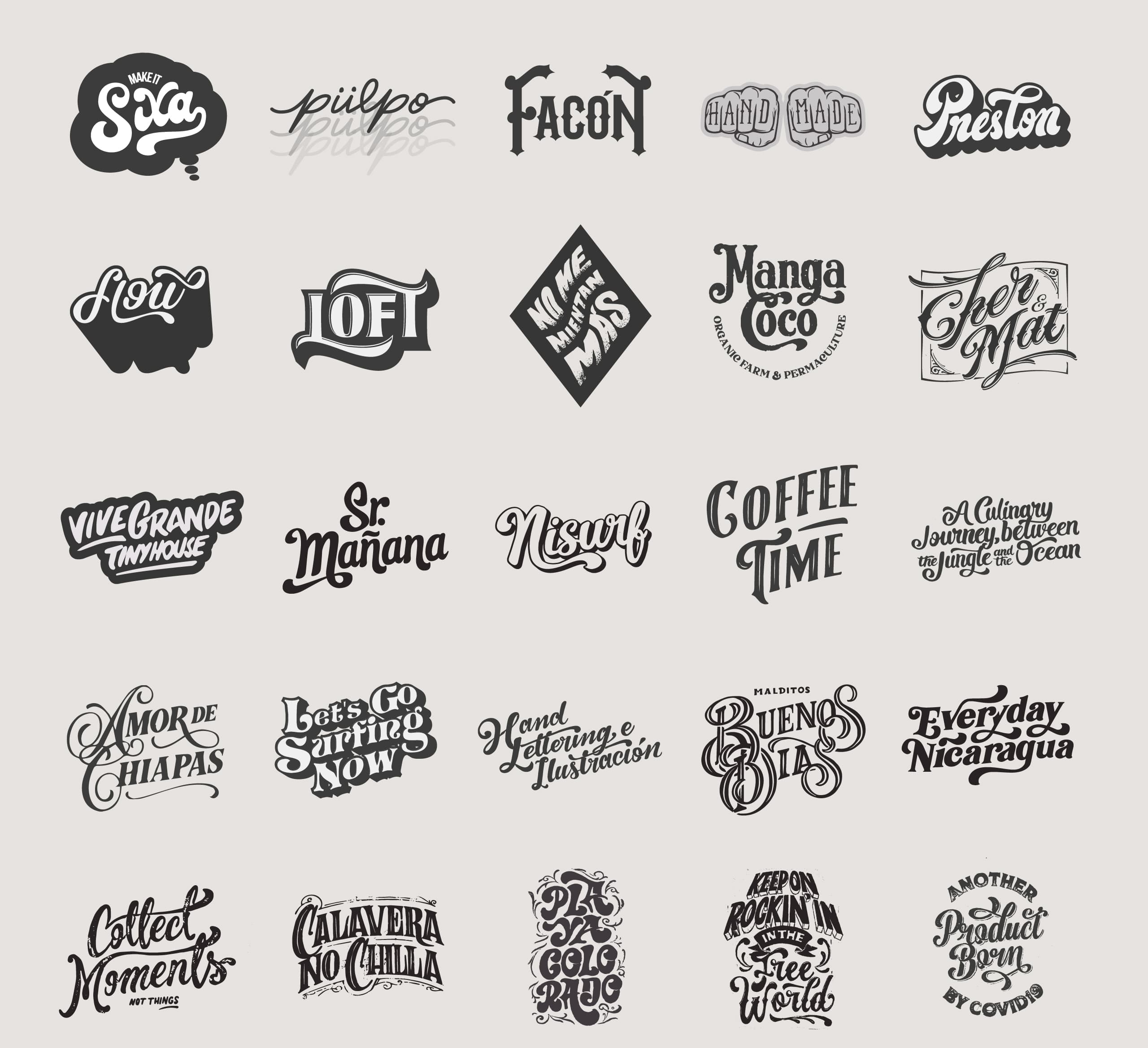 lettering example grid